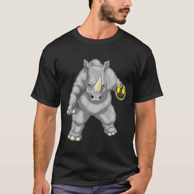 Rhino Handball player Handball T-Shirt (Front)