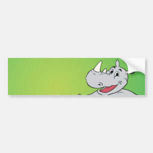 Rhino head bumper sticker