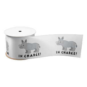 Rhino in Charge 3 Inches Satin Ribbon