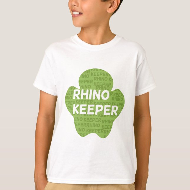 Rhino Keeper Footprint T-Shirt (Front)