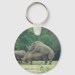 Rhino Love Key Ring