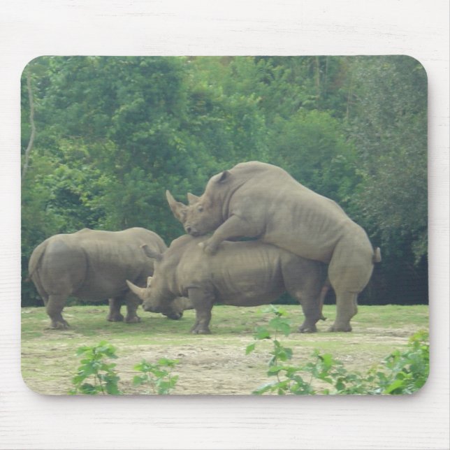 Rhino Love Mouse Mat (Front)