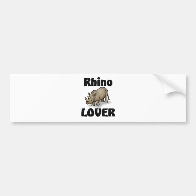 Rhino Lover Bumper Sticker (Front)