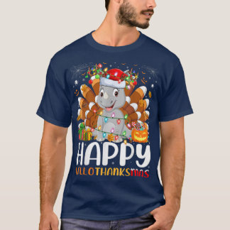 Rhino Lover Halloween Christmas Happy Hallothanksm T-Shirt