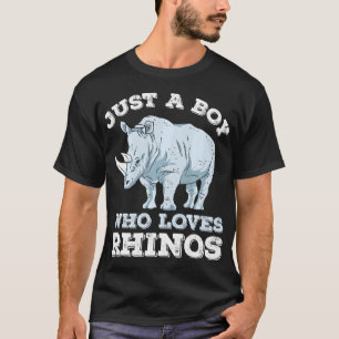 Rhino Lover Rhinoceros African Animal Safari Boy T-Shirt