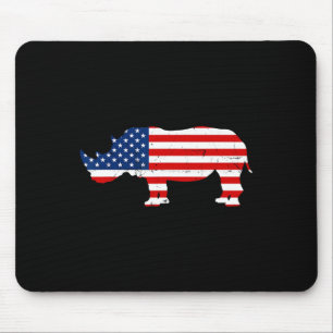 Rhino Lover Rhinoceros Horn Safari Wildlife Indepe Mouse Mat