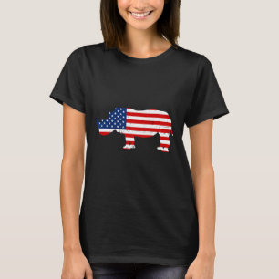 Rhino Lover Rhinoceros Horn Safari Wildlife Indepe T-Shirt
