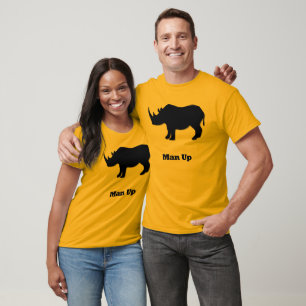 Rhino Man Up black T-Shirt