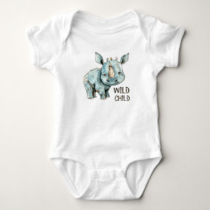 Rhino message baby bodysuit