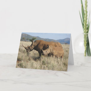 Rhino mum & baby card