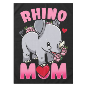Rhino Mum Gift For Owner Rhino Mum Tablecloth