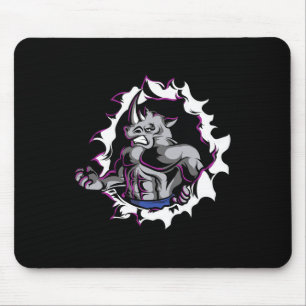 Rhino Muscles Fitness Bodybuilding Weight Lifting  Mouse Mat