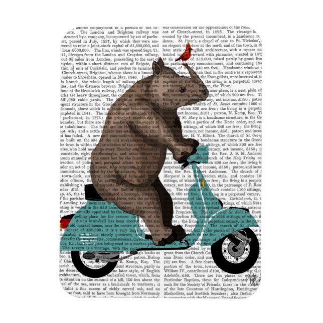 Rhino on Moped Magnet (Vertical)