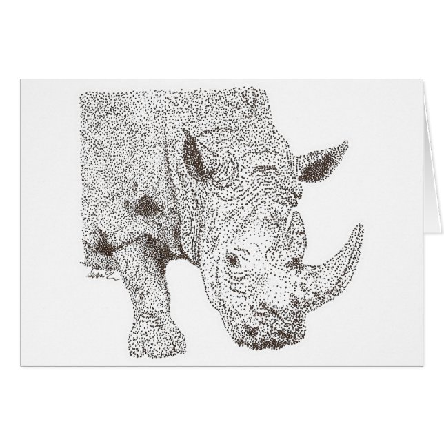 Rhino Pointillism (Front Horizontal)