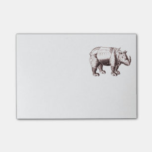 Rhino - Renaissance Style Drawing of a Rhinoceros Post-it Notes