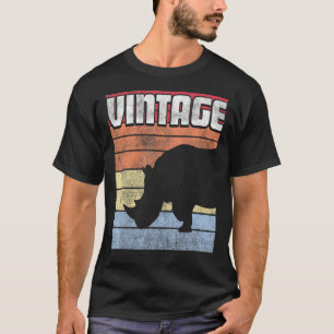 Rhino Rhinoceros Retro Style Vintage 70s 80s 90s F T-Shirt