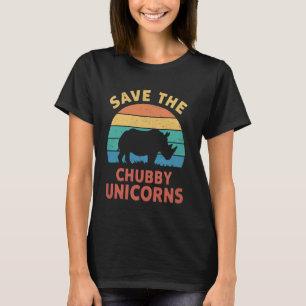 Rhino Rhinoceros Save The Chubby Unicorns Animal R T-Shirt