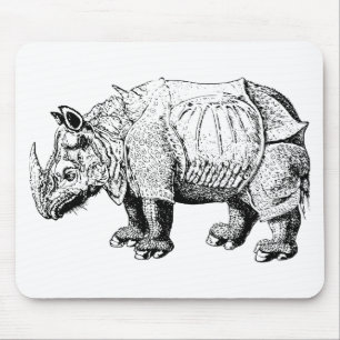 Rhino Rhinoceroses animal Africa safari nature Mouse Mat