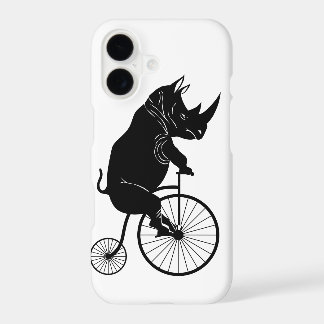 Rhino Riding an Old Fashion Bike