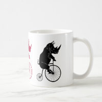 Rhino Riding an Old Fashion Bike