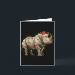 Rhino Santa Christmas Tree Lighting Xmas Funny  Card<br><div class="desc">Rhino Santa Christmas Tree Lighting Xmas Funny</div>