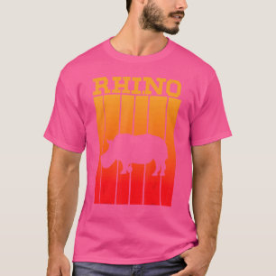 Rhino Shadow Silhouette At Sunset T-Shirt