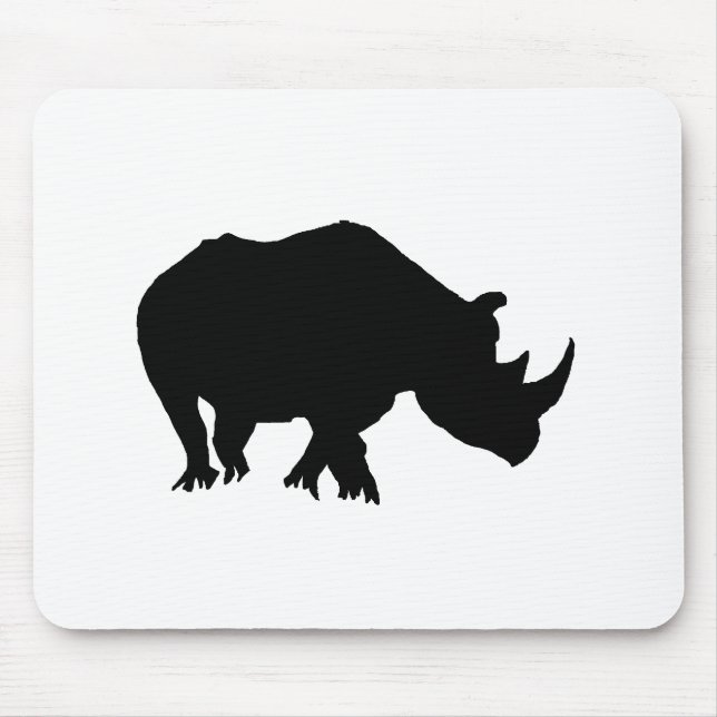 Rhino Silhouette Mouse Mat (Front)