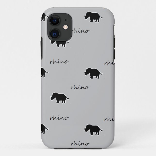 Rhino silhouette pattern Case-Mate iPhone case (Back)