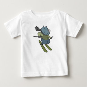 Rhino Skier Ski Baby T-Shirt