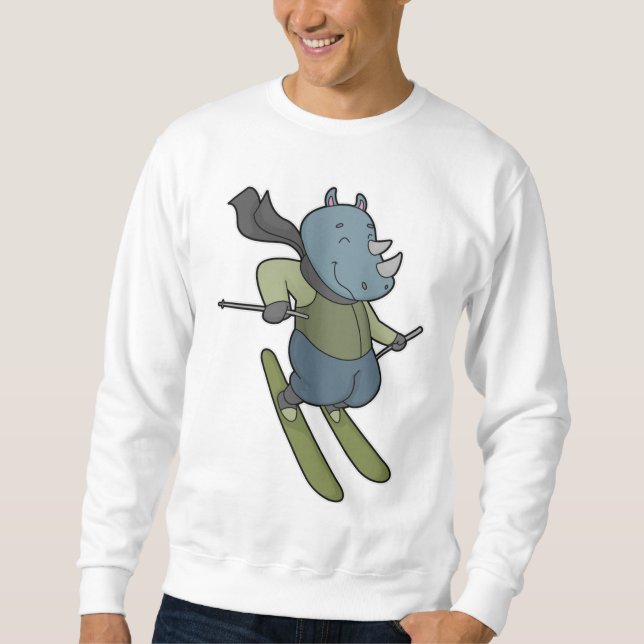 Rhino Skier Ski Sweatshirt (Front)