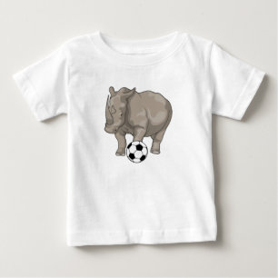 Rhino Soccer player Soccer Baby T-Shirt