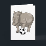 Rhino Soccer player Soccer Card<br><div class="desc">This design is the perfect gift for a birthday,  Christmas and other celebrations. It is suitable for women,  men and kids.</div>