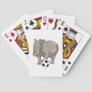 Rhino Soccer player Soccer Playing Cards