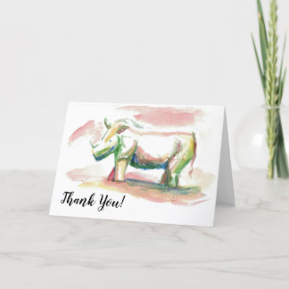 Rhino Thank You Card