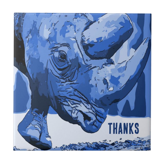 Rhino Tile, Dutch Look, Personalise Tile (Front)