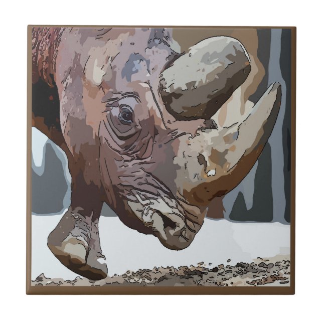 Rhino Tile, Dutch Look, Personalise Tile (Front)