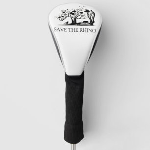 Rhino Tree Silhouette   Save The Rhino Golf Head Cover