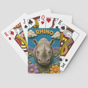 Rhino Watering Hole Modern KlayKoo Playing Cards