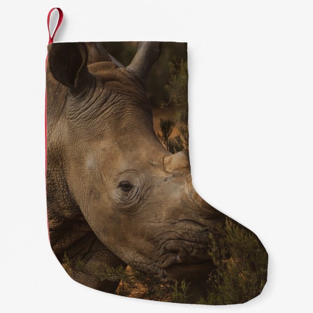 RHINO WILD ANIMALS SMALL CHRISTMAS STOCKING (Front)