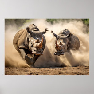 Rhinoceros Animal Nature Majestic Wild Poster