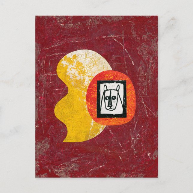 Rhinoceros Avoiding Conflict Postcard (Front)