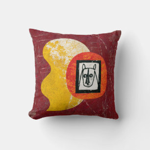 Rhinoceros Avoiding Conflict Throw Pillow