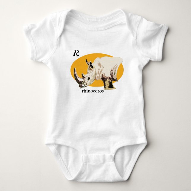 rhinoceros baby bodysuit (Front)