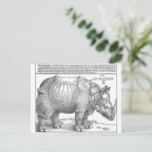 Rhinoceros by Albrecht Durer Postcard (Standing Front)