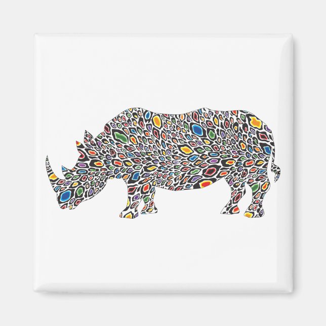 Rhinoceros-Cheetah Magnet (Front)