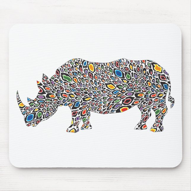 Rhinoceros-Cheetah Mouse Mat (Front)