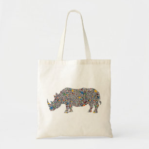 Rhinoceros-Cheetah Tote Bag