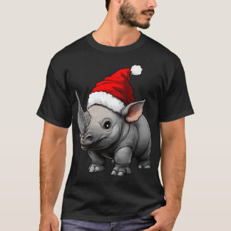 Rhinoceros Christmas / Santa Claus Rhino T-Shirt