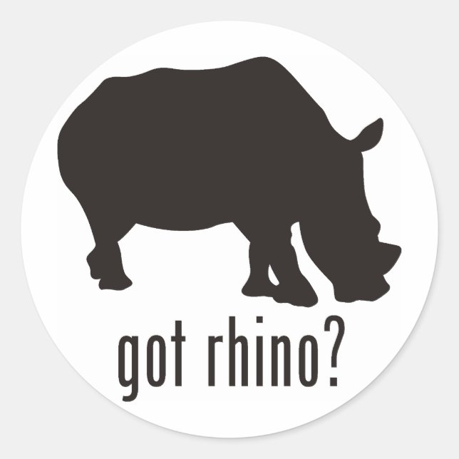 Rhinoceros Classic Round Sticker (Front)