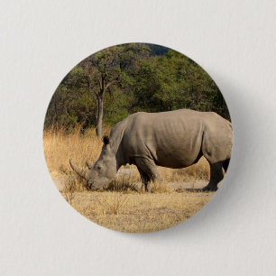 Rhinoceros Family Round Button